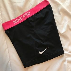 Black Nike Pro spandex shorts